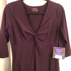 Eddie Bauer knot-front dress, size M